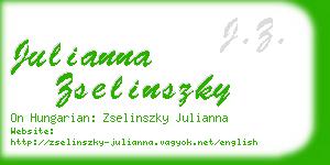 julianna zselinszky business card